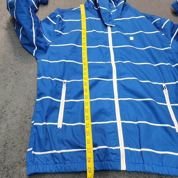 Ecko Unltd Men's Blue Striped Hooded Jacket Full Zip Urban Surf Size L - Picture 7 of 11